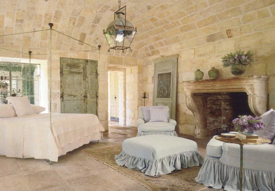 image result for beautiful French farmhouse bedroom by Pamela Pierce Designs