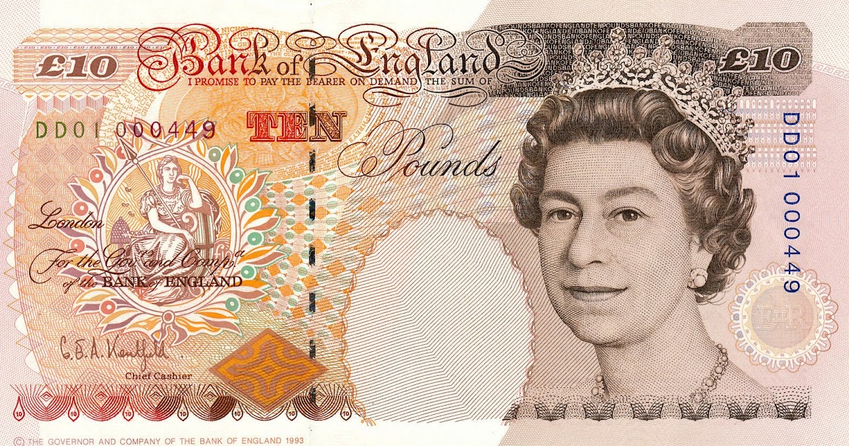 England 10 Pound Sterling Note 1993 Charles Dickens World Banknotes 