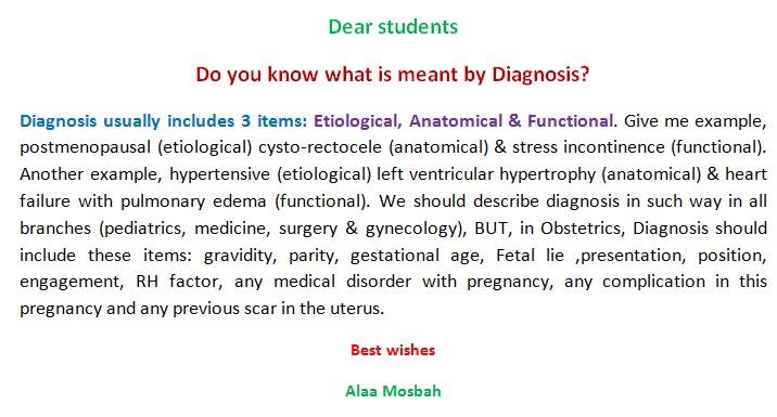 Diagnosis of a case