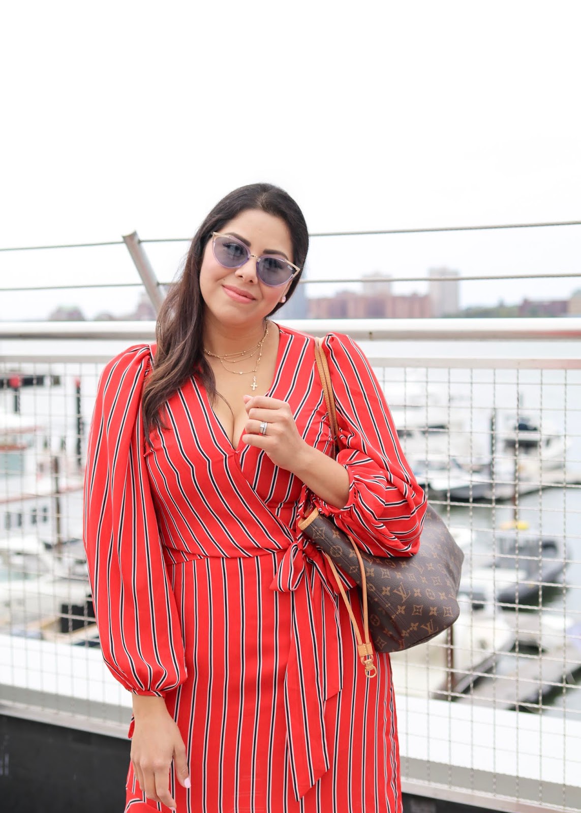 NYFW Chelsea Piers How to wear a striped red dress, NYFW Chelsea Piers, Oxford Fashion Studio II