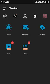 BBM Mod DarkFution Theme Based v3.0.1.25 Apk DarkNavy Terbaru