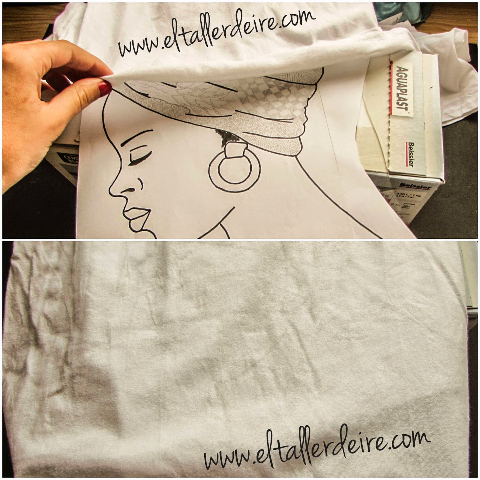 Falange interior posterior El Taller de Ire: Cómo calcar un dibujo en una camiseta