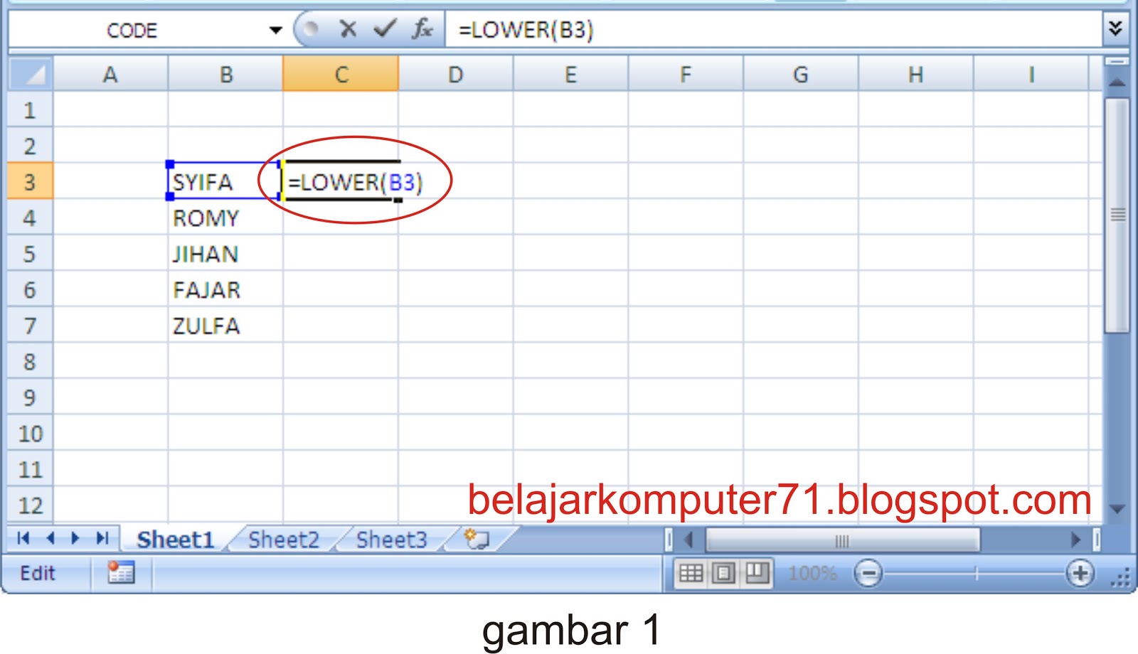 Belajar Komputer CARA MERUBAH HURUF KECIL MENJADI HURUF BESAR DAN