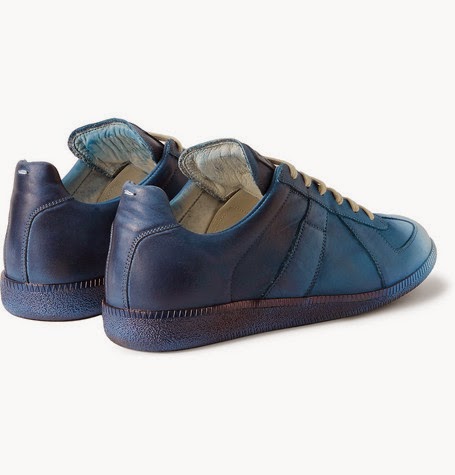 Blue Mood: Maison Martin Margiela Dégradé Panelled Leather Sneakers ...