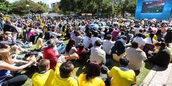 pantallas para seguir el Mundial 2018 en Bogota