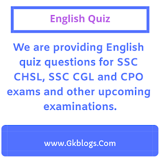 English Quiz For SSC Exam -1