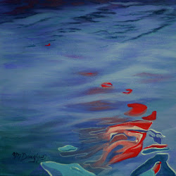 reflections water acrylic reflection painting abstract paintings acrylics douglas melodie