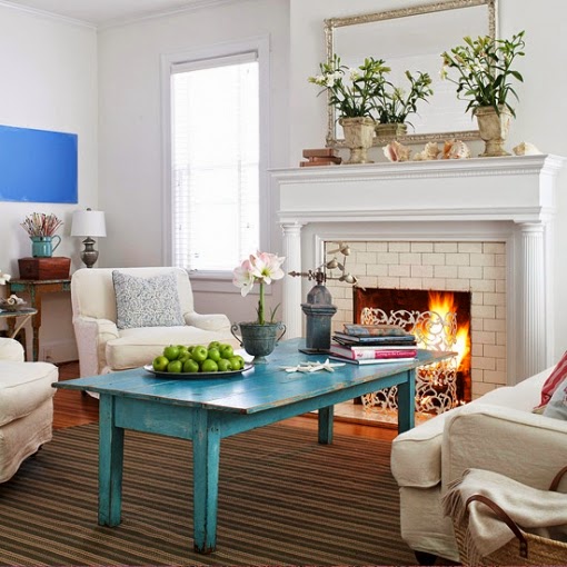 Sala con chimenea - Decoración de salas con estilo