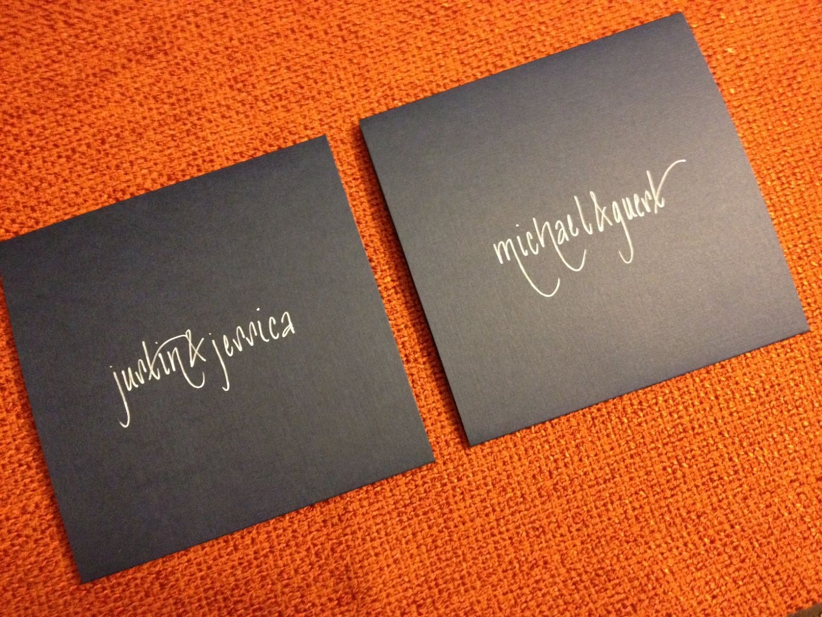 Penned and Pretty...A Calligraphy ShopNavy Pocketfold Inner