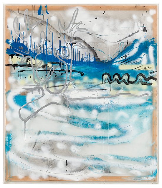 Sigmar Polke at gallery David Zwirner, Eine Winterreisse, drawing, painting
