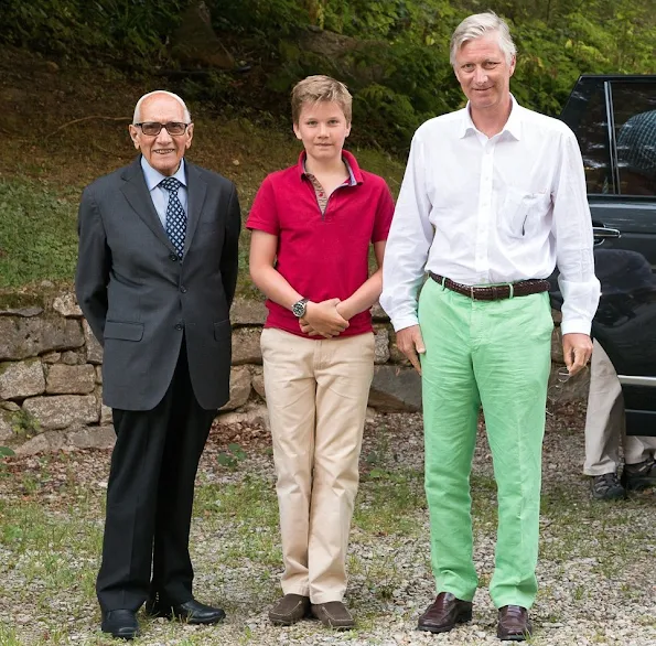 King Philippe, Queen Mathilde, Princess Eleonore, Prince Gabriel, Princess Elisabeth and Prince Emmanuel on holiday in Piedmont region of Italy