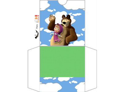 Masha y el Oso: Etiquetas para Candy Bar para Imprimir Gratis.