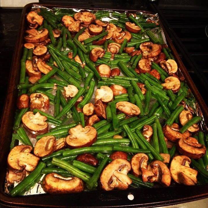 Roasted Green Beans with Mushrooms, Balsamic, and Parmesan good recipes