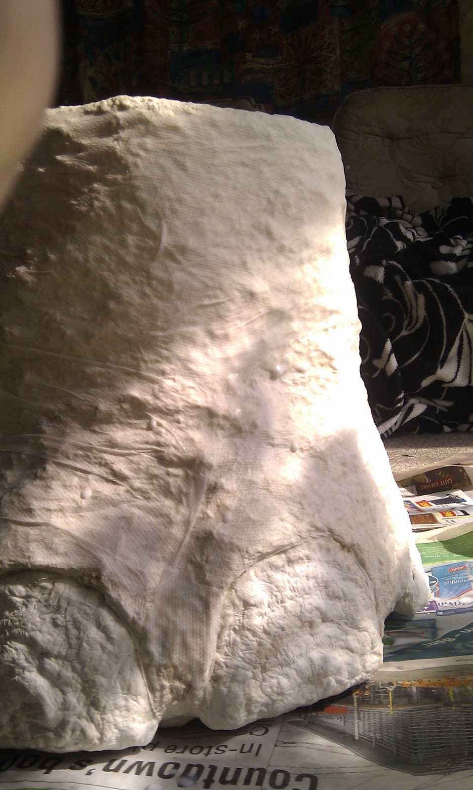 Paper clay making furniture with it