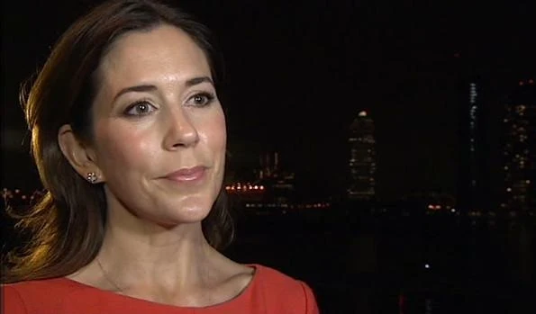 Princess Mary wore HUGO BOSS Hillary Dress. Princess Mary attended the launch event in New York