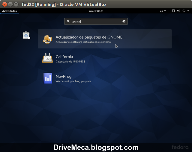 DriveMeca instalando Fedora Linux Workstation 22 paso a paso