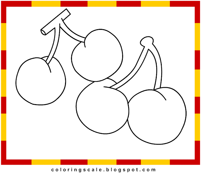 Cherry Coloring Page Printable