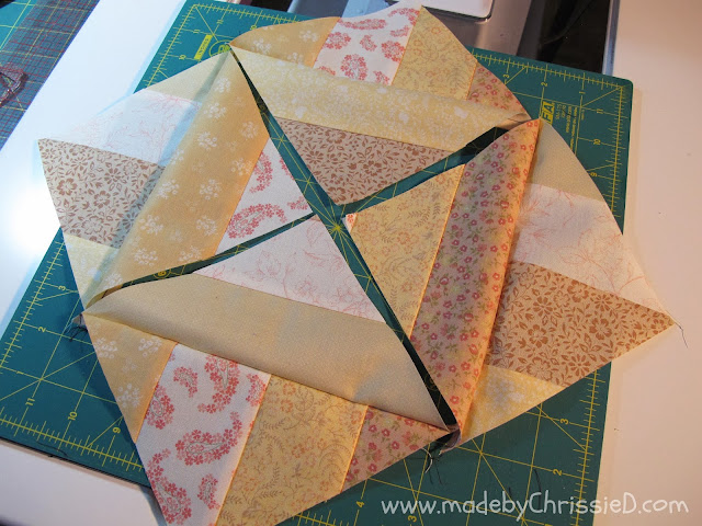 Autumn's Golden Gown - A Jelly Roll Quilt Tute by www.madebyChrissieD.com