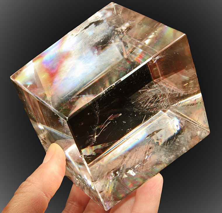 6-7pcs 1lb Green RAINBOW TITANIUM Calcite Crystal ICELAND SPAR Mineral Specimen 