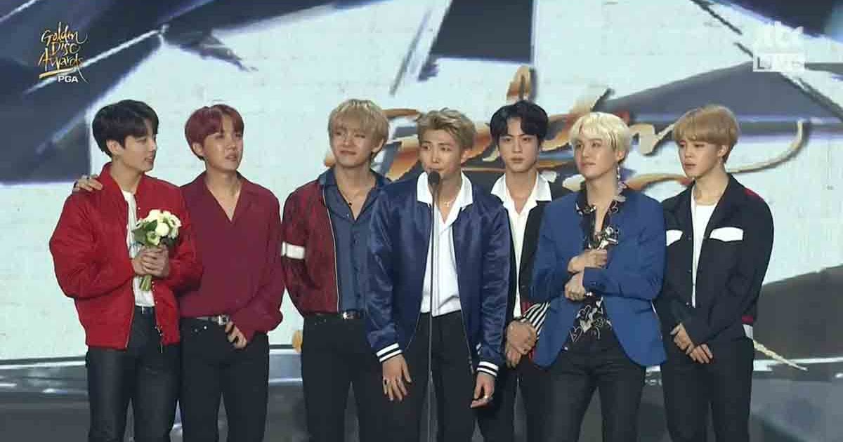 BTS won the Daesang award, following the list of winners of the 'Golden