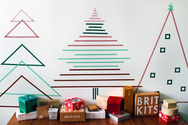imagem via: Pinterest Decoração de natal com fita