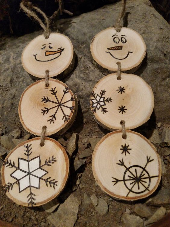 Ventura's Blog: Adornos originales para Navidad: troncos madera
