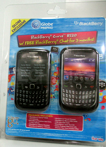 globe prepaid blackberry curve 8520