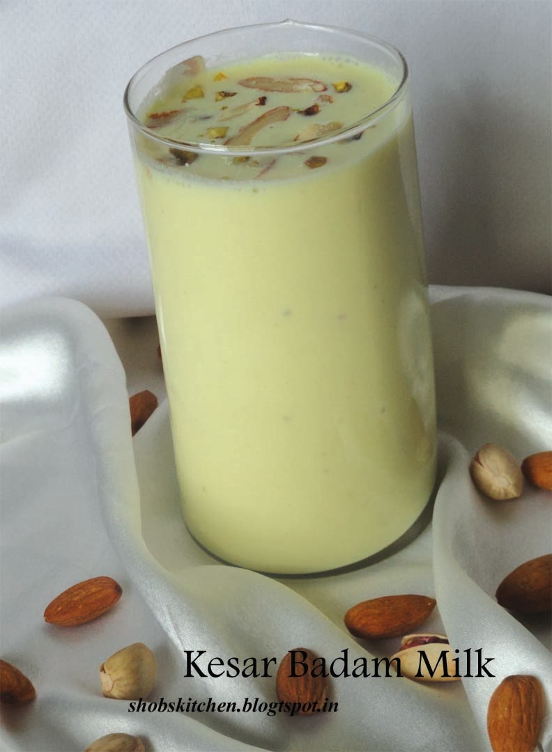 Kesar Badam Milk ShobsKitchen