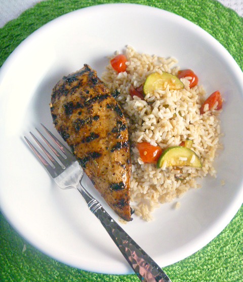 11 Best Dishes of 2018 - Grilled Balsamic Chicken with Mediterranean Rice - Slice of Southern