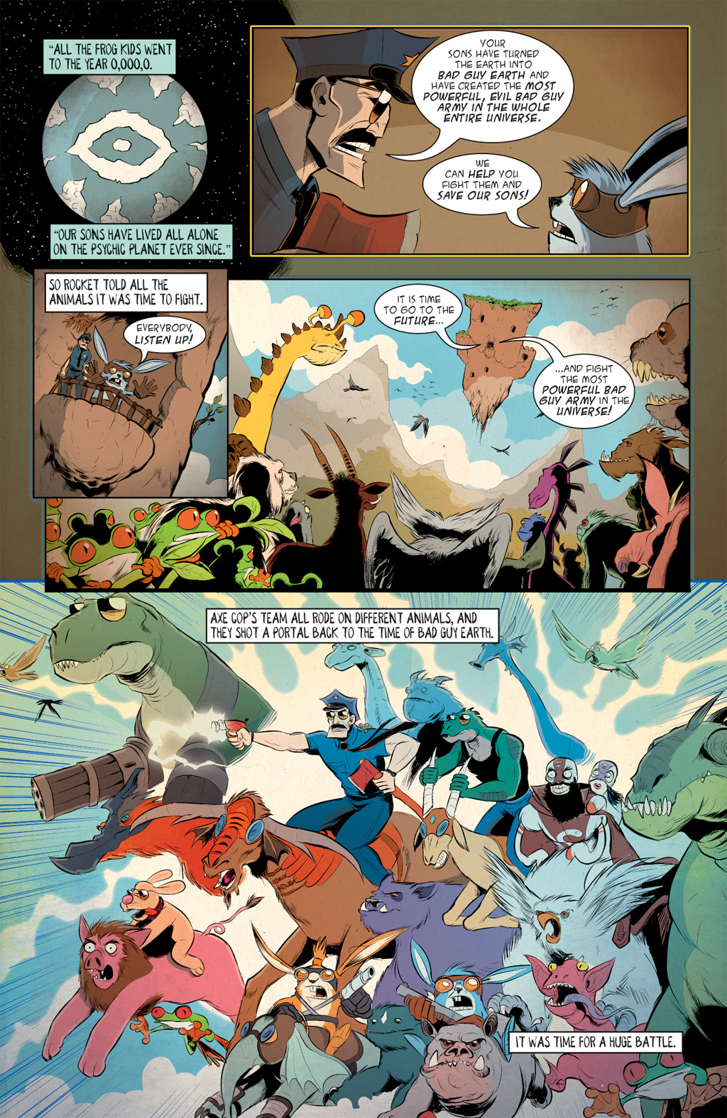 Read online Axe Cop: Bad Guy Earth comic -  Issue #3 - 5