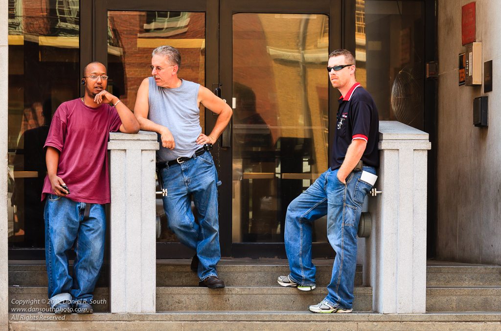 a photo of workmen on break in new york city