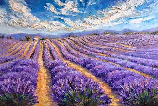 Lavender Oil Painting Lavender Oil Painting