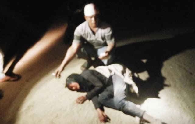 Korban saat ditemukan warga. Korban saat ditemukan warga.