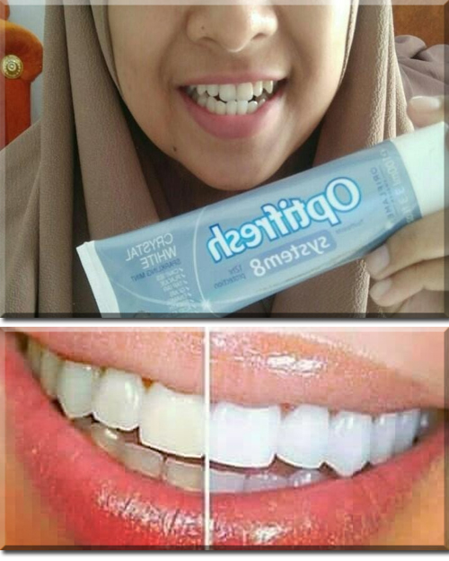 ORIFLAME Optifresh System 8 Crystal White Toothpaste Garda Remaja