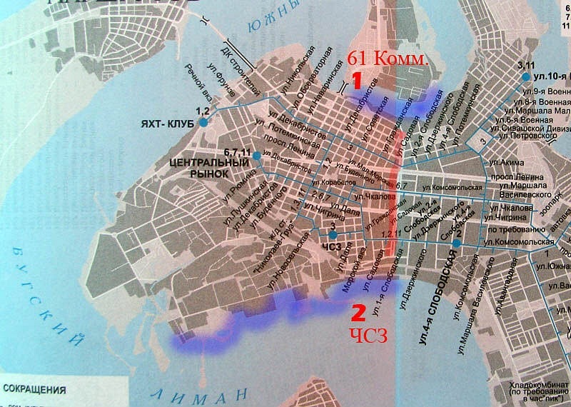 Карта николаева с улицами