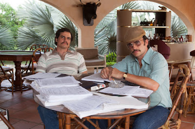 Wagner Moura and Juan Pablo Raba in the series Narcos