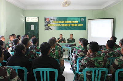 DANDIM SRAGEN RESMI BUKA PENATARAN JURNALISTIK