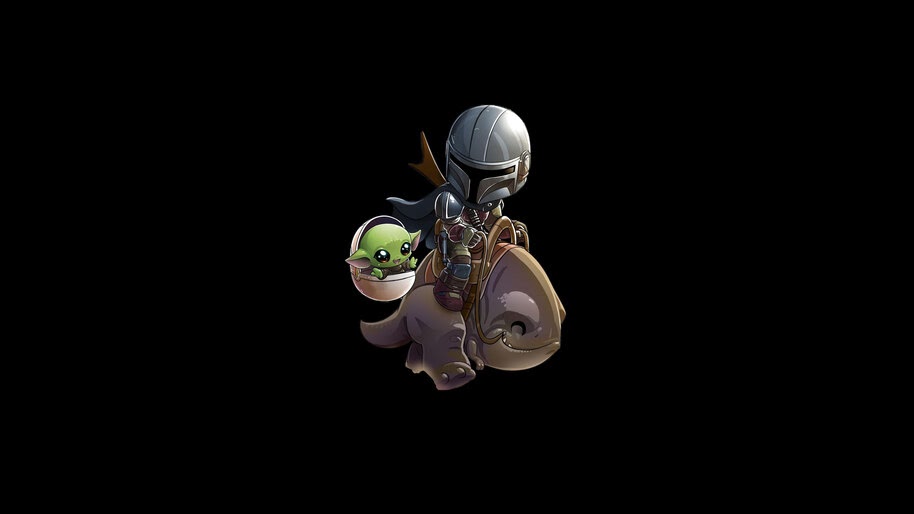 Mandalorian, Baby Yoda, Chibi, 4K, #7.969