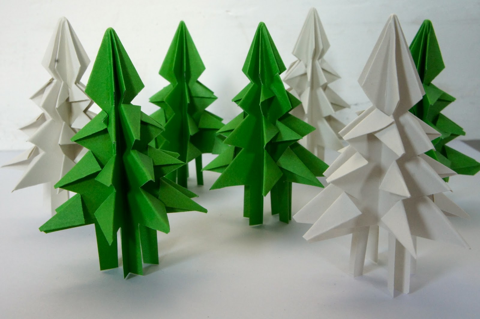 Ideas from the forest Folding christmas trees