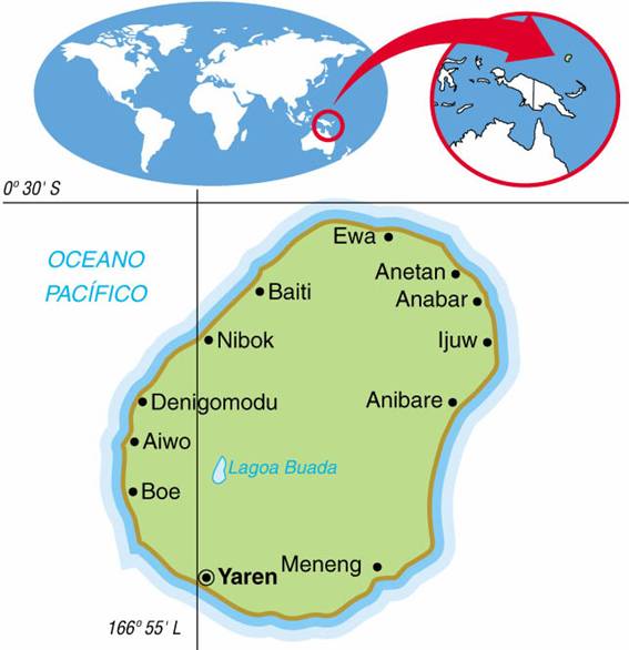 NAURU, ASPECTOS GEOGRÁFICOS E SOCIOECONÔMICOS DE NAURU NAURU, ASPECTOS GEOGRÁFICOS E SOCIOECONÔMICOS DE NAURU