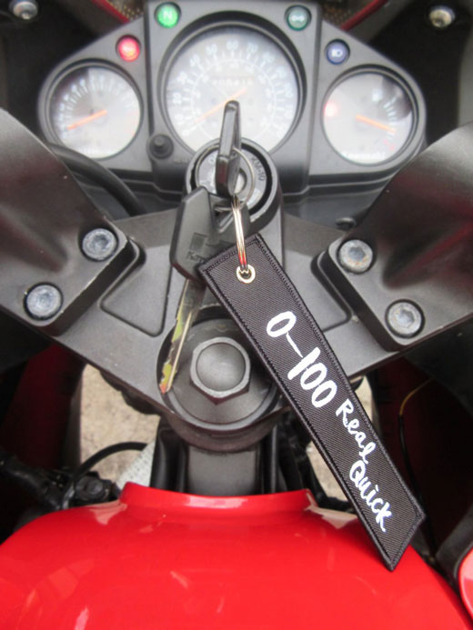 Oma Loves U!: Motorcycle Keychain Tag High Quality Fabric #cgkeytag