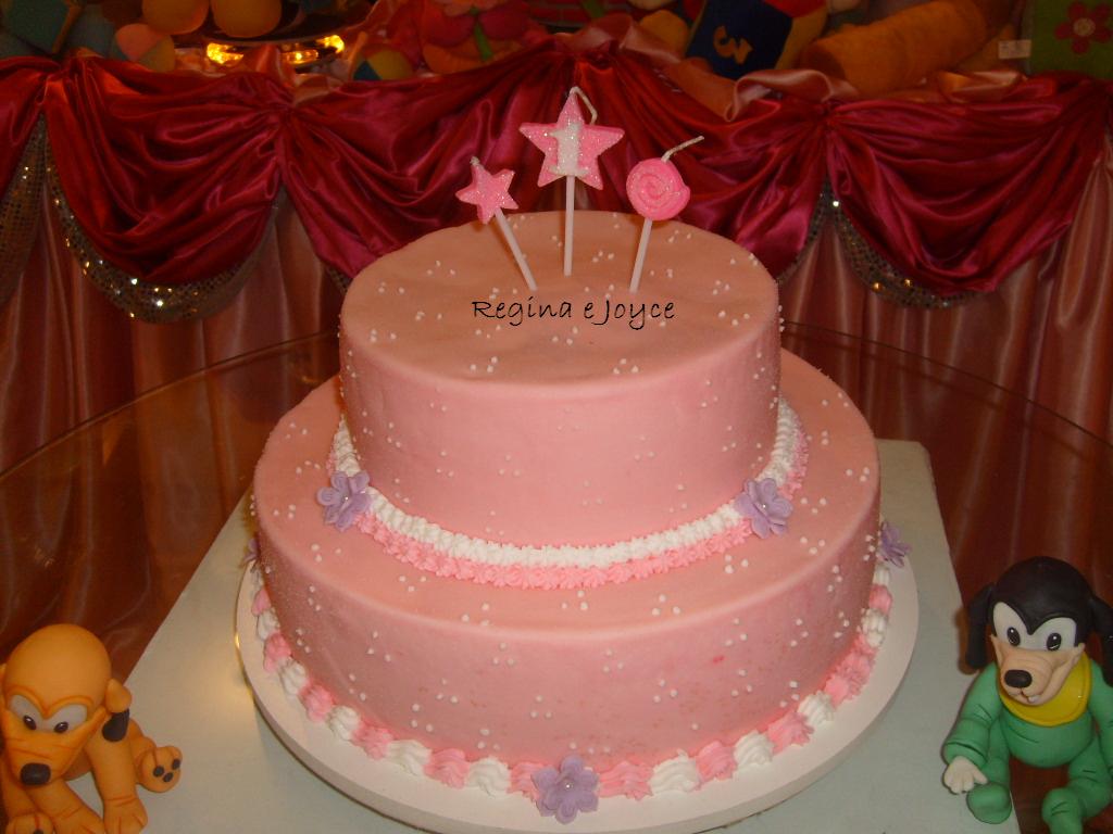 Regina e Joyce : Bolo de Aniversário de 1 ano - Menina