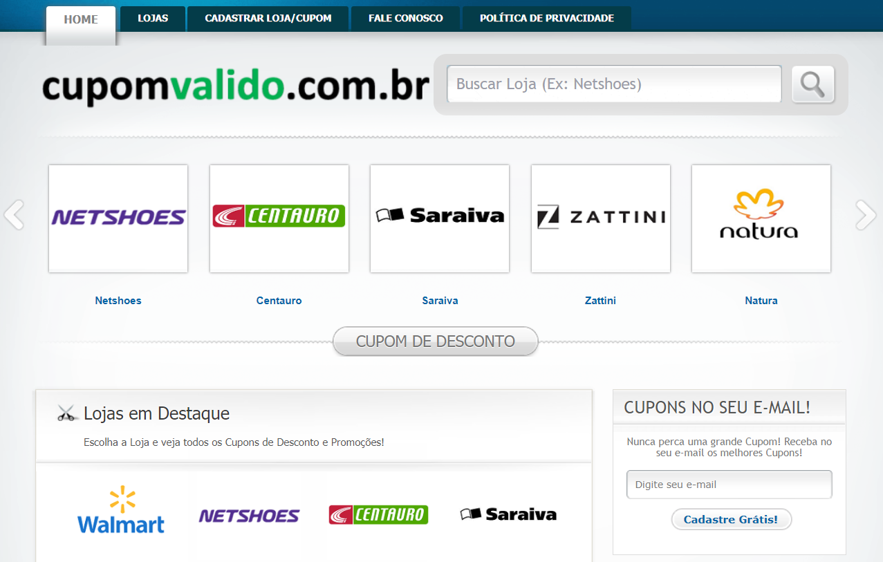 cupom valido netshoes