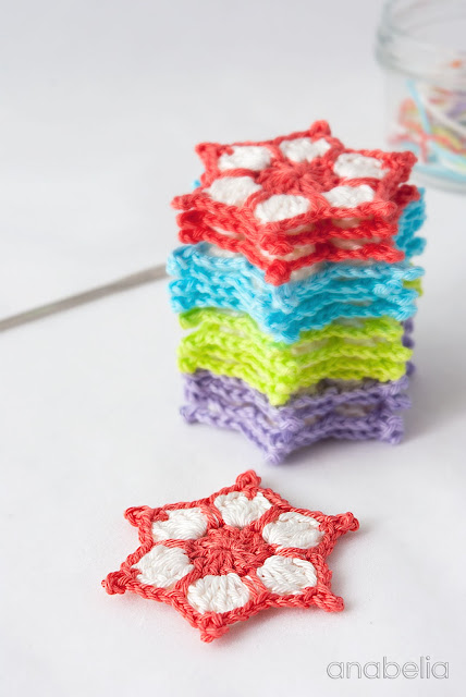 Crochet star garland free pattern 2015 by Anabelia Craft Design Crochet star garland free pattern 2015 by Anabelia Craft Design