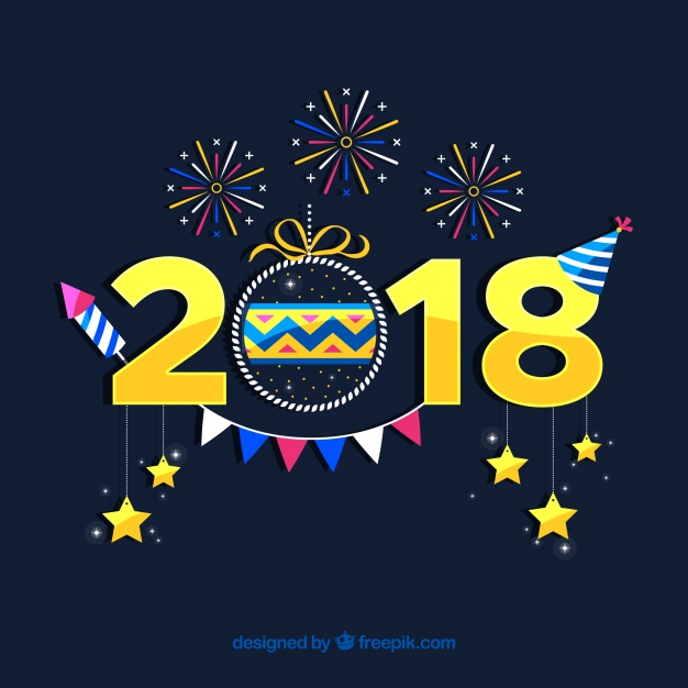 New year background Free Vector