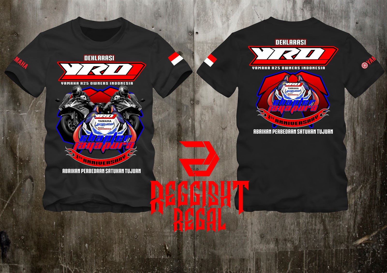 Desain Kaos Anniversary Club Motor Klopdesain