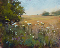 wheat pastel paintings karen painting fields dancing margulis impressions acrylic france landscape kemstudios 8x10 edge july