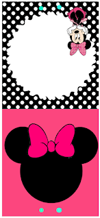 Minnie in Pink with Withe Polka Dots Party: Free Printable Labels and Invitations.