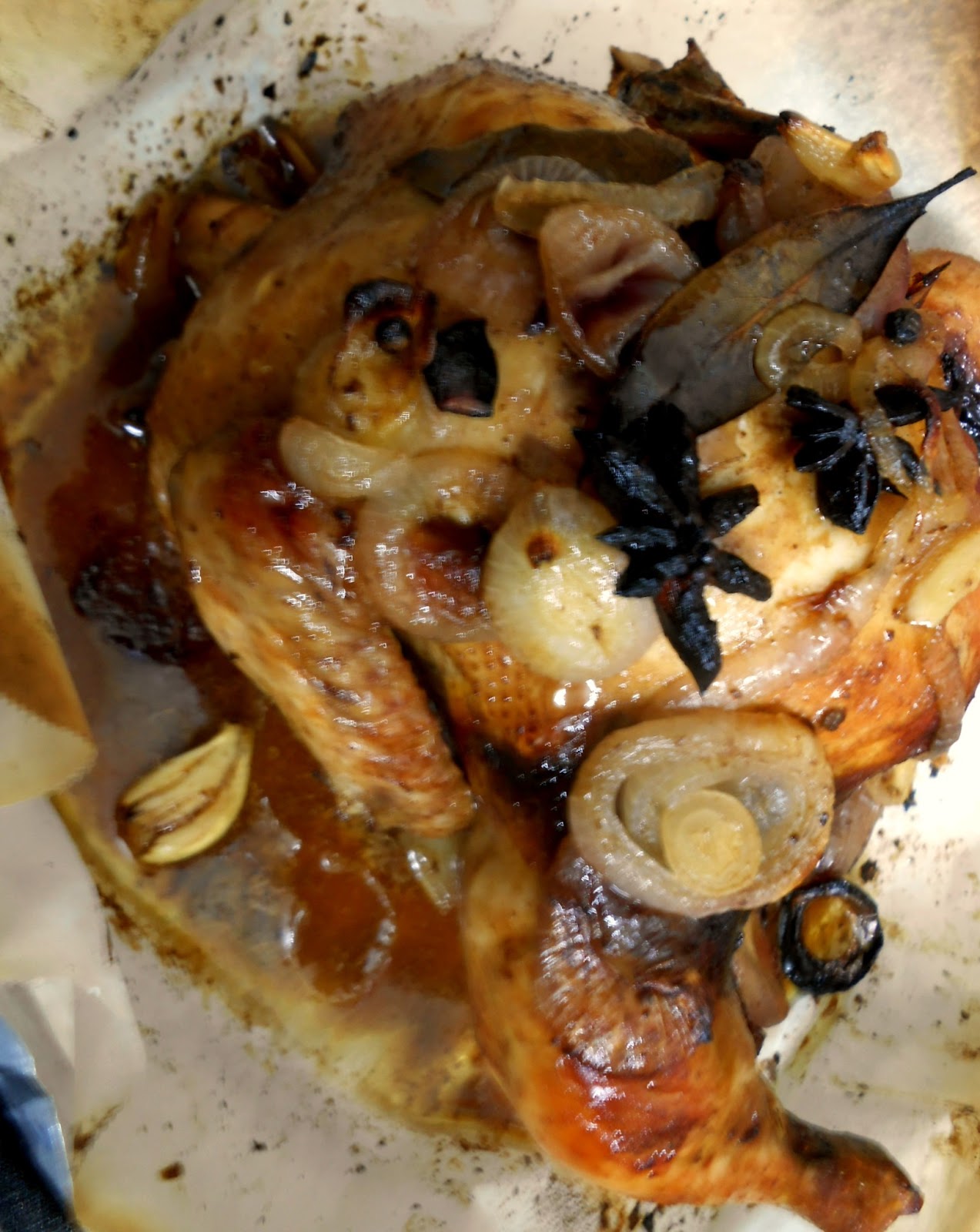 Wine roasted chicken with allspice and star anise Bake Tales