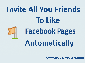 How to invite all your friends to like a facebook page automatically